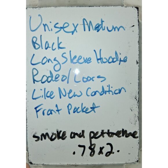 Coors Banquet Rodeo Hoodie Black Mens Medium - Picture 10 of 10